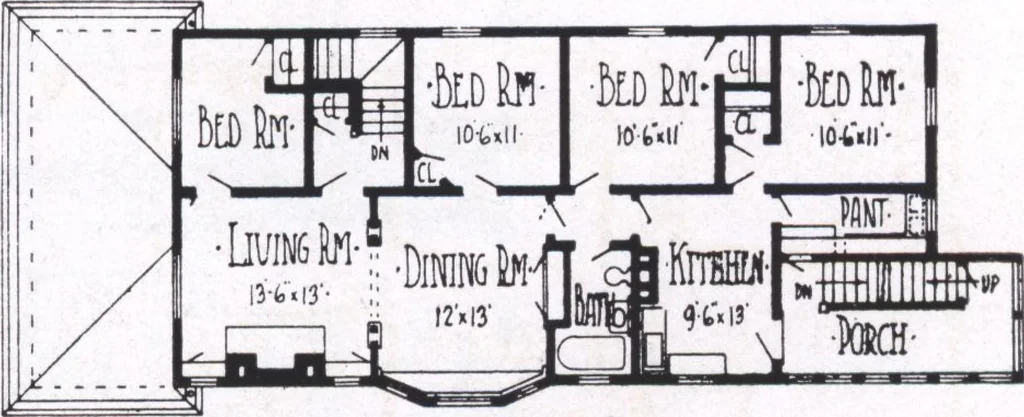 An illustration from Modern building ideas and plans, 1913, leaf 22