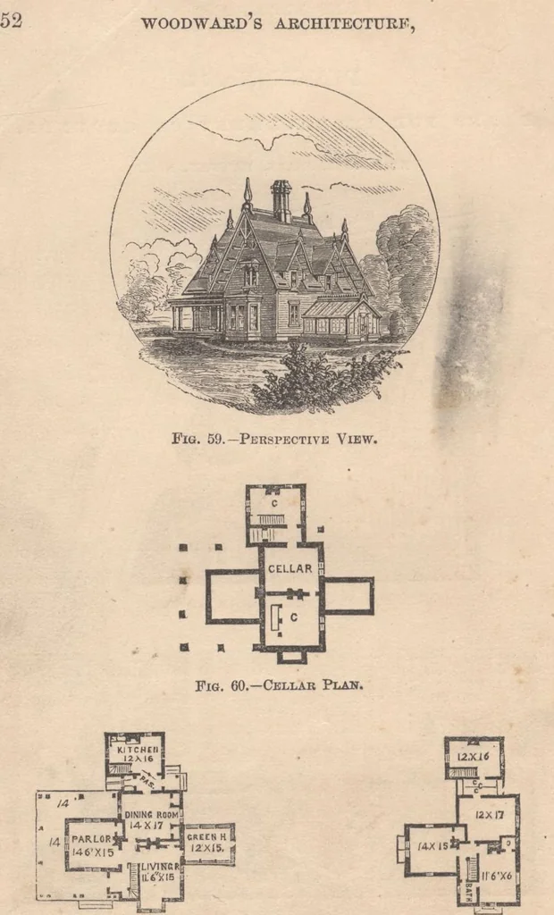 An illustration from Woodward's cottages and farm houses, 1867, leaf 55
