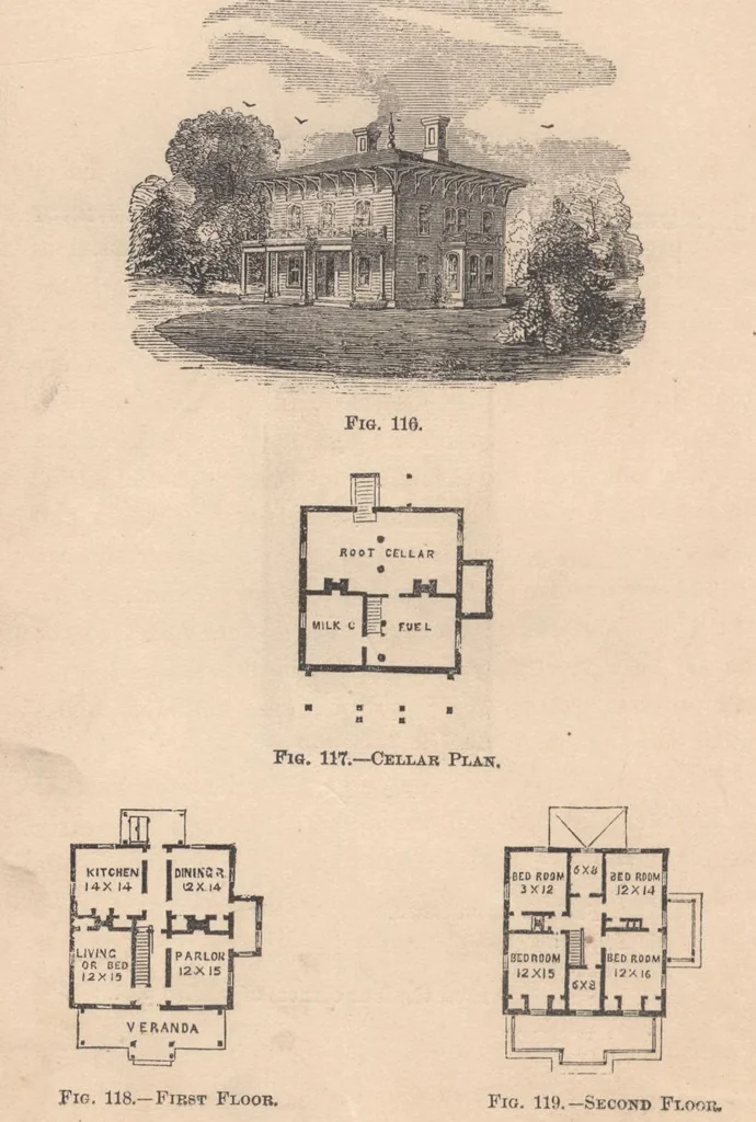 An illustration from Woodward's cottages and farm houses, 1867, leaf 87