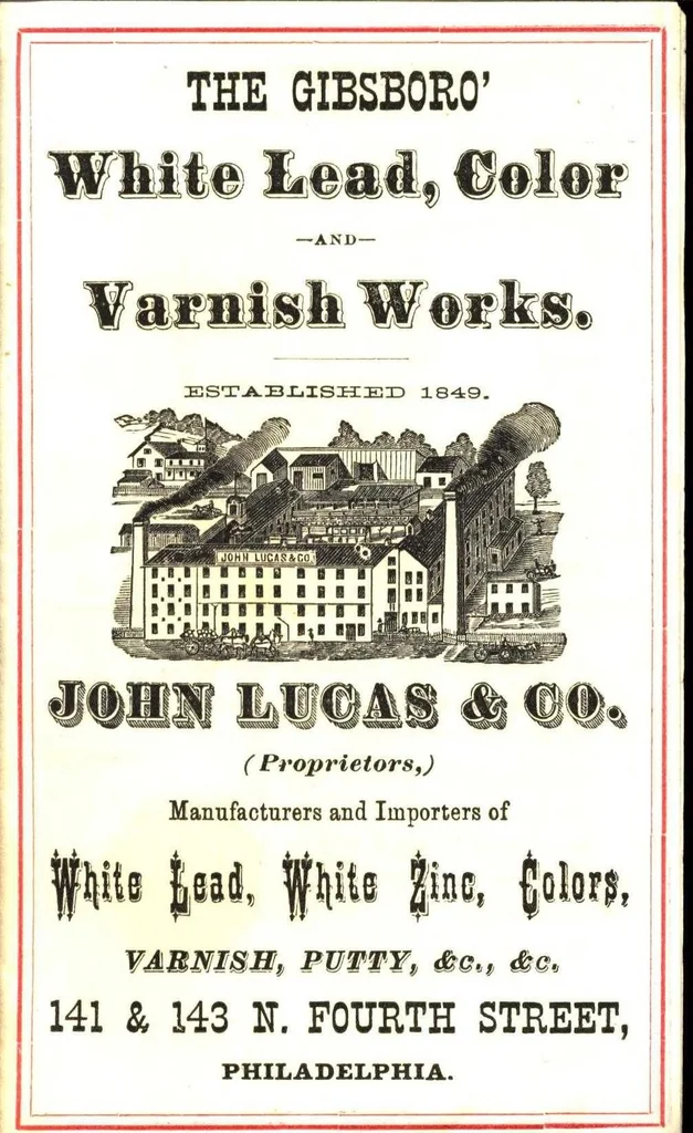An illustration from Gibsboro white lead color and varnish works., 1875, leaf 0