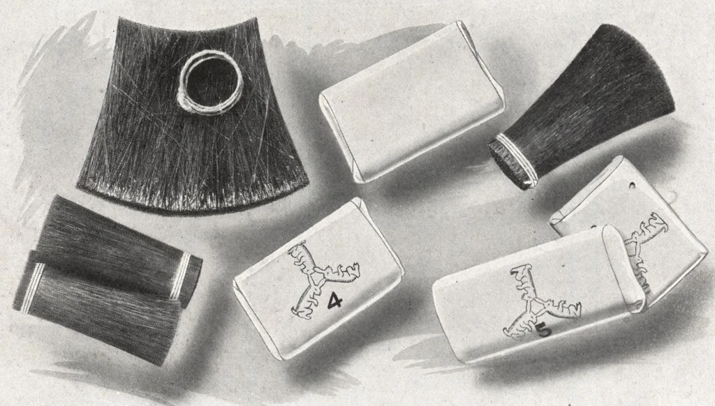 An illustration from Glass, paints, varnishes and brushes: their history, manufacture, and use, 1923, leaf 357