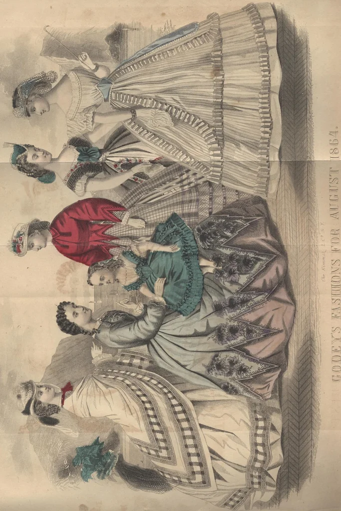 An illustration from Godey's Lady's Book August 1864, 1864, leaf 3