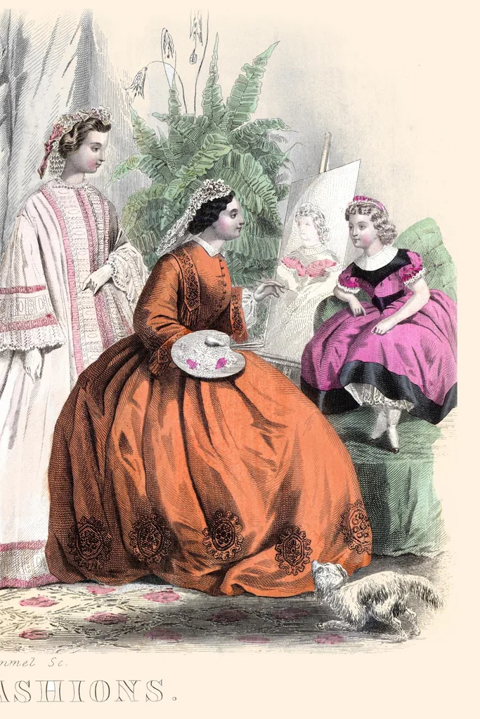 An illustration from Godey's Lady's Book January 1864, 1864, leaf 4