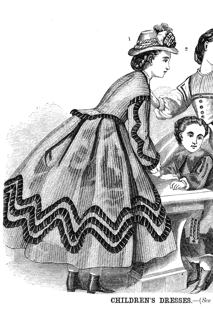 An illustration from Godey's Lady's Book October 1864, 1864, leaf 11