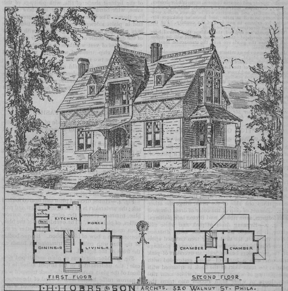 An illustration from Godey's Lady's Book Volume 101 July To December 1880, 1880, leaf 80