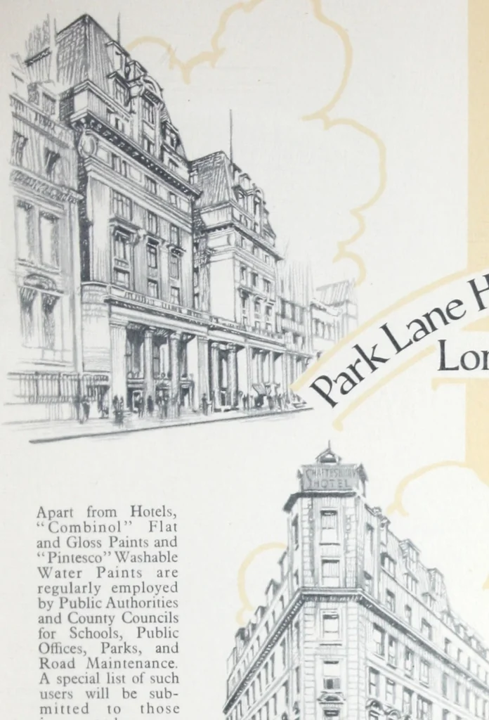 An illustration from Goodlass' superfine finishes : decorative work calling for the highest efficiency and to stand extraordinary conditions is portrayed in this book., 1930, leaf 10