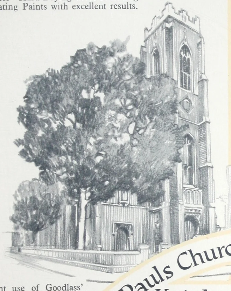 An illustration from Goodlass' superfine finishes : decorative work calling for the highest efficiency and to stand extraordinary conditions is portrayed in this book., 1930, leaf 14
