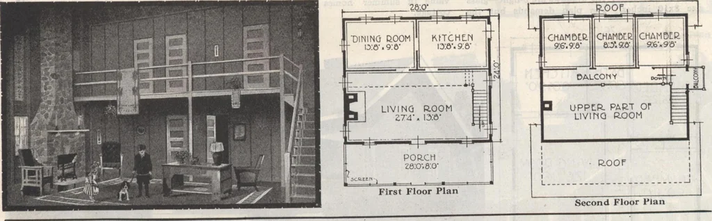 An illustration from Gordon-Van Tine homes, 1921, leaf 124