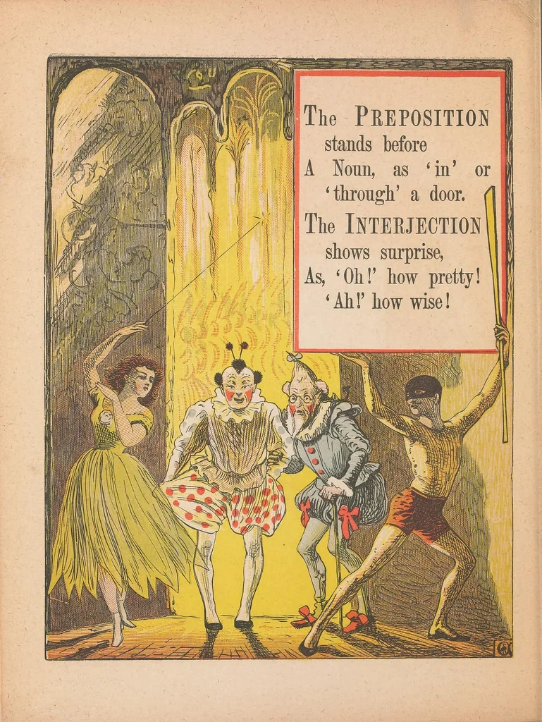 An illustration from Grammar in rhyme, 1868, leaf 14
