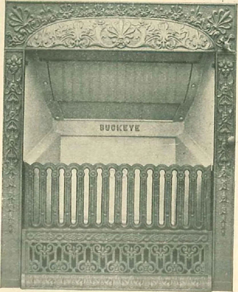 An illustration from Grates and fireplace fixtures in iron and brass, 1907, leaf 10