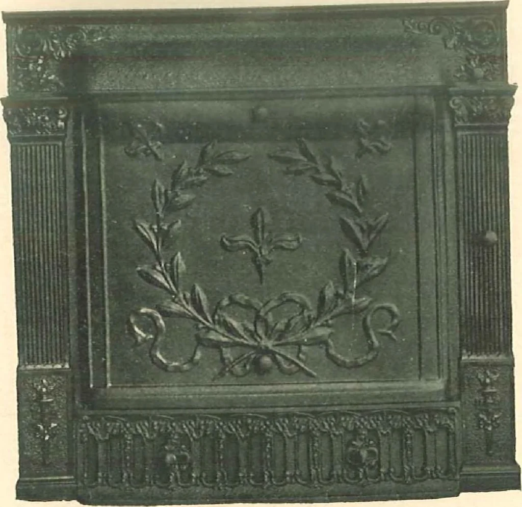 An illustration from Grates and fireplace fixtures in iron and brass, 1907, leaf 11