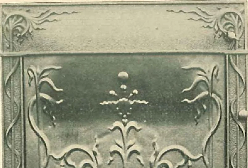 An illustration from Grates and fireplace fixtures in iron and brass, 1907, leaf 12