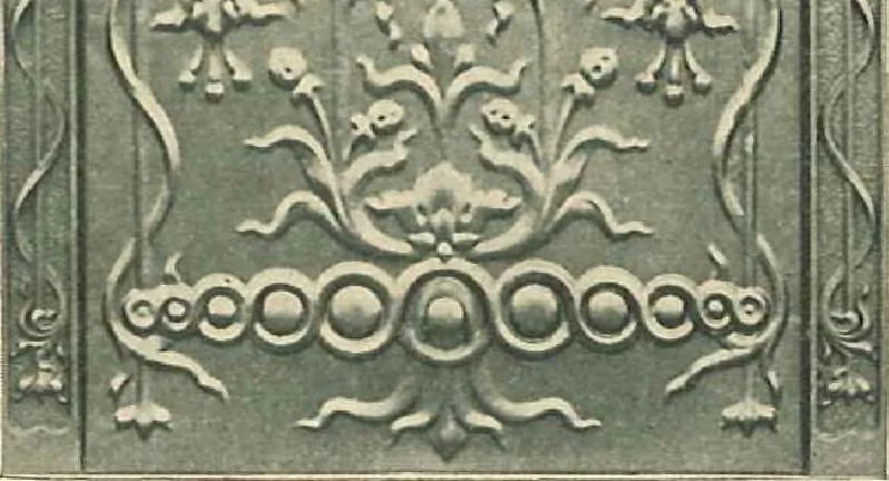 An illustration from Grates and fireplace fixtures in iron and brass, 1907, leaf 12