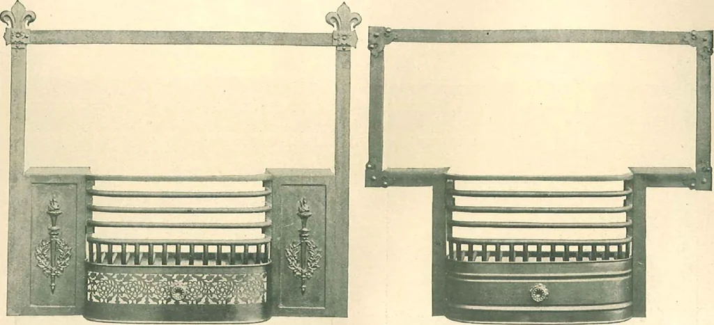 An illustration from Grates and fireplace fixtures in iron and brass, 1907, leaf 18