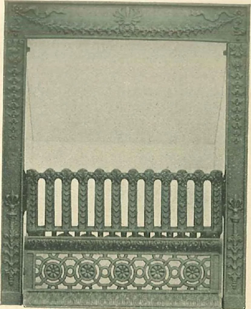 An illustration from Grates and fireplace fixtures in iron and brass, 1907, leaf 20