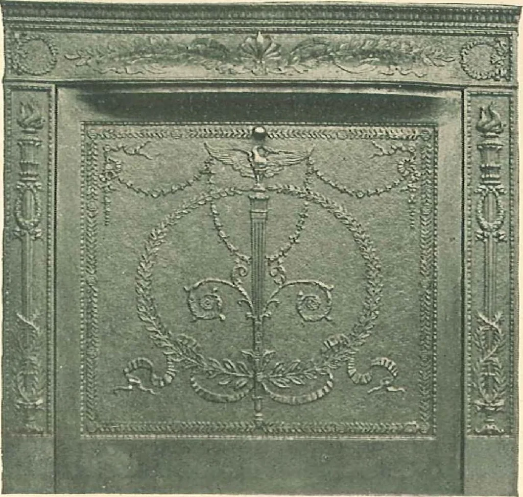 An illustration from Grates and fireplace fixtures in iron and brass, 1907, leaf 22