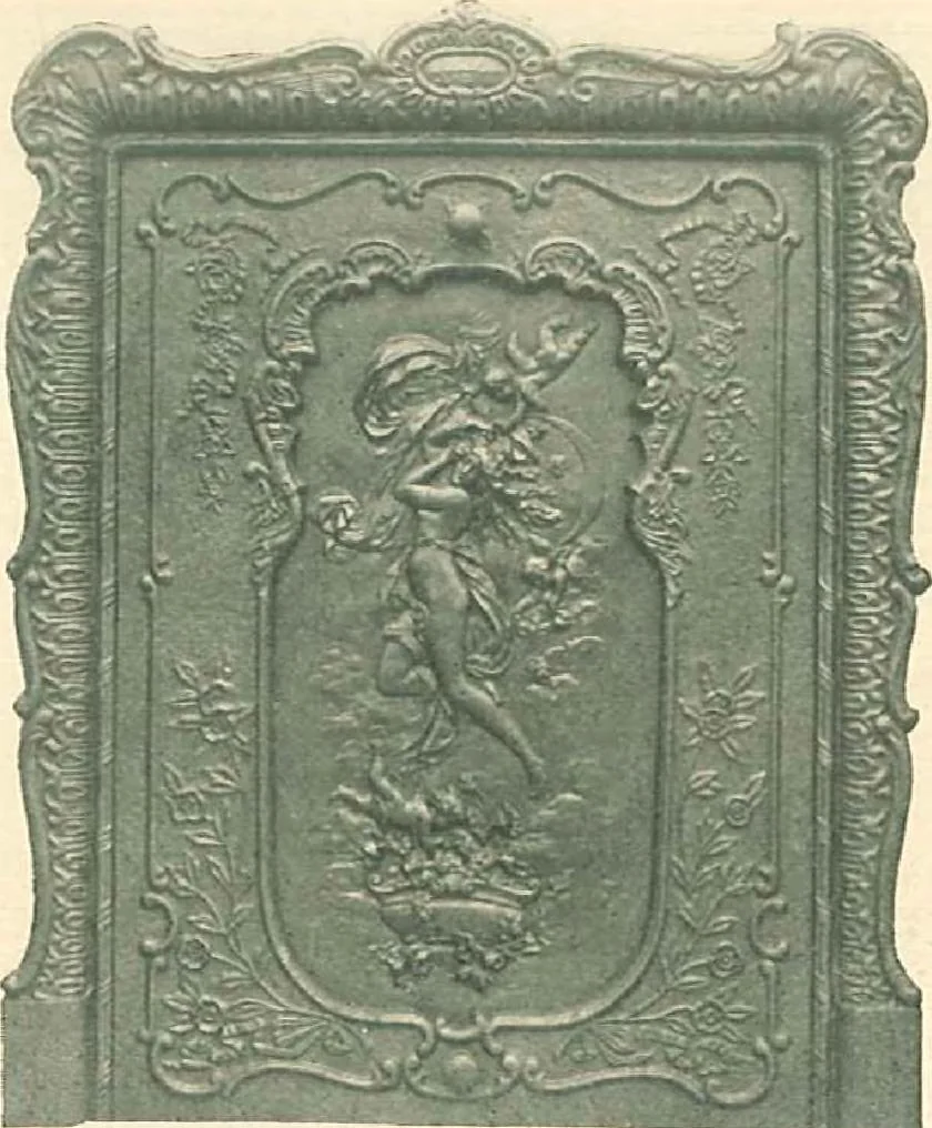An illustration from Grates and fireplace fixtures in iron and brass, 1907, leaf 22