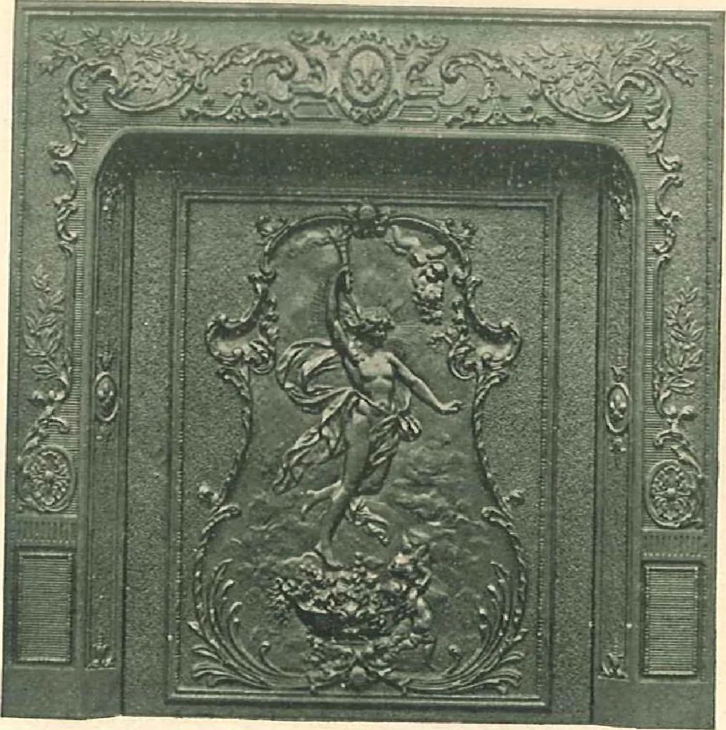 An illustration from Grates and fireplace fixtures in iron and brass, 1907, leaf 22