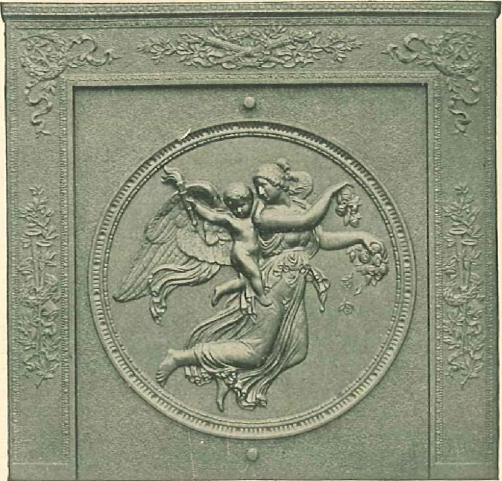 An illustration from Grates and fireplace fixtures in iron and brass, 1907, leaf 23