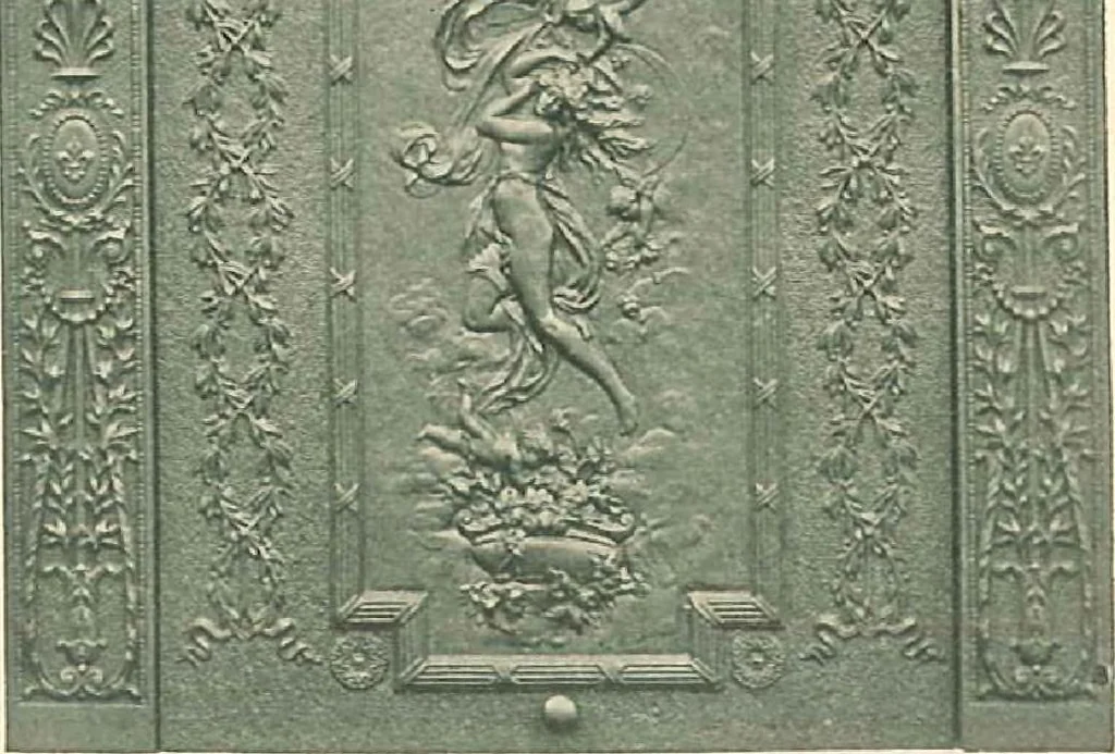 An illustration from Grates and fireplace fixtures in iron and brass, 1907, leaf 23