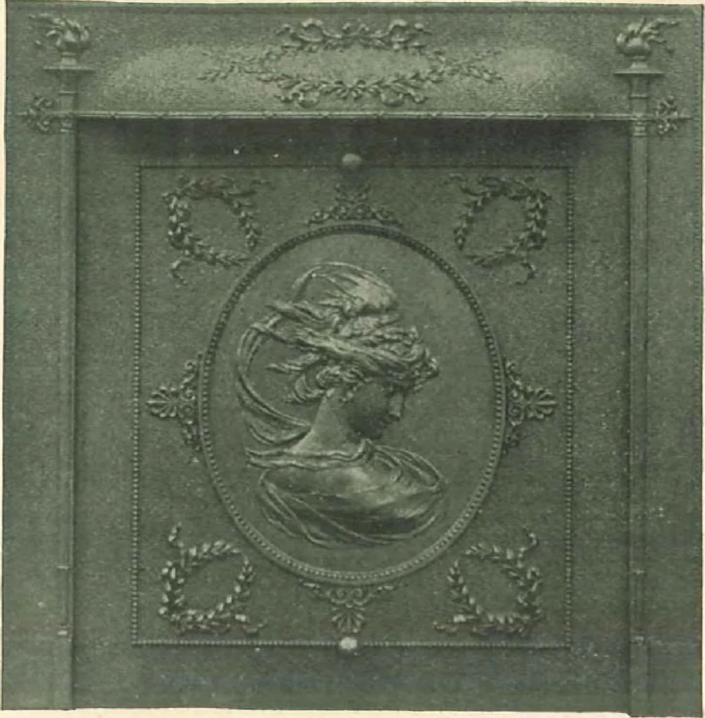 An illustration from Grates and fireplace fixtures in iron and brass, 1907, leaf 24