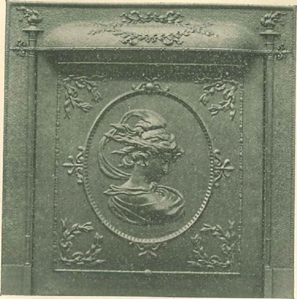 An illustration from Grates and fireplace fixtures in iron and brass, 1907, leaf 26