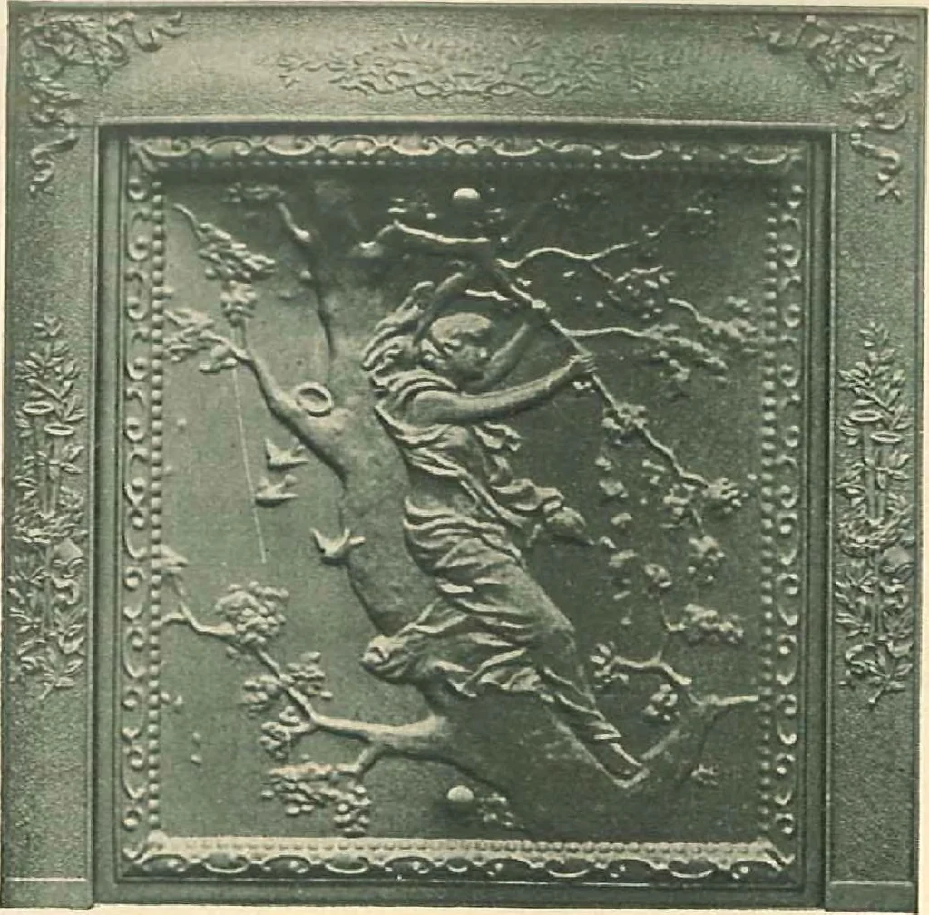 An illustration from Grates and fireplace fixtures in iron and brass, 1907, leaf 26