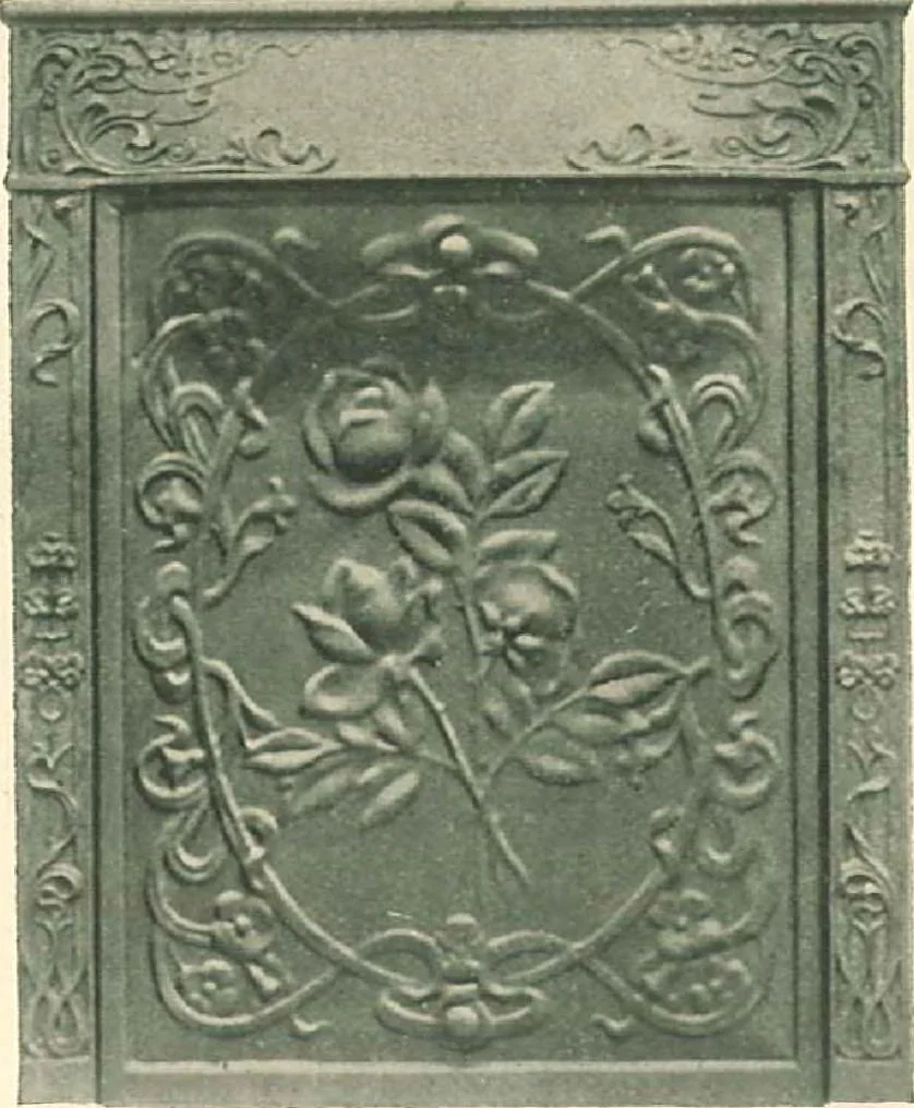 An illustration from Grates and fireplace fixtures in iron and brass, 1907, leaf 27