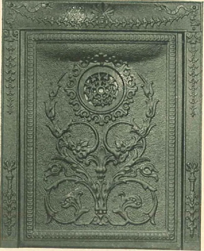 An illustration from Grates and fireplace fixtures in iron and brass, 1907, leaf 28