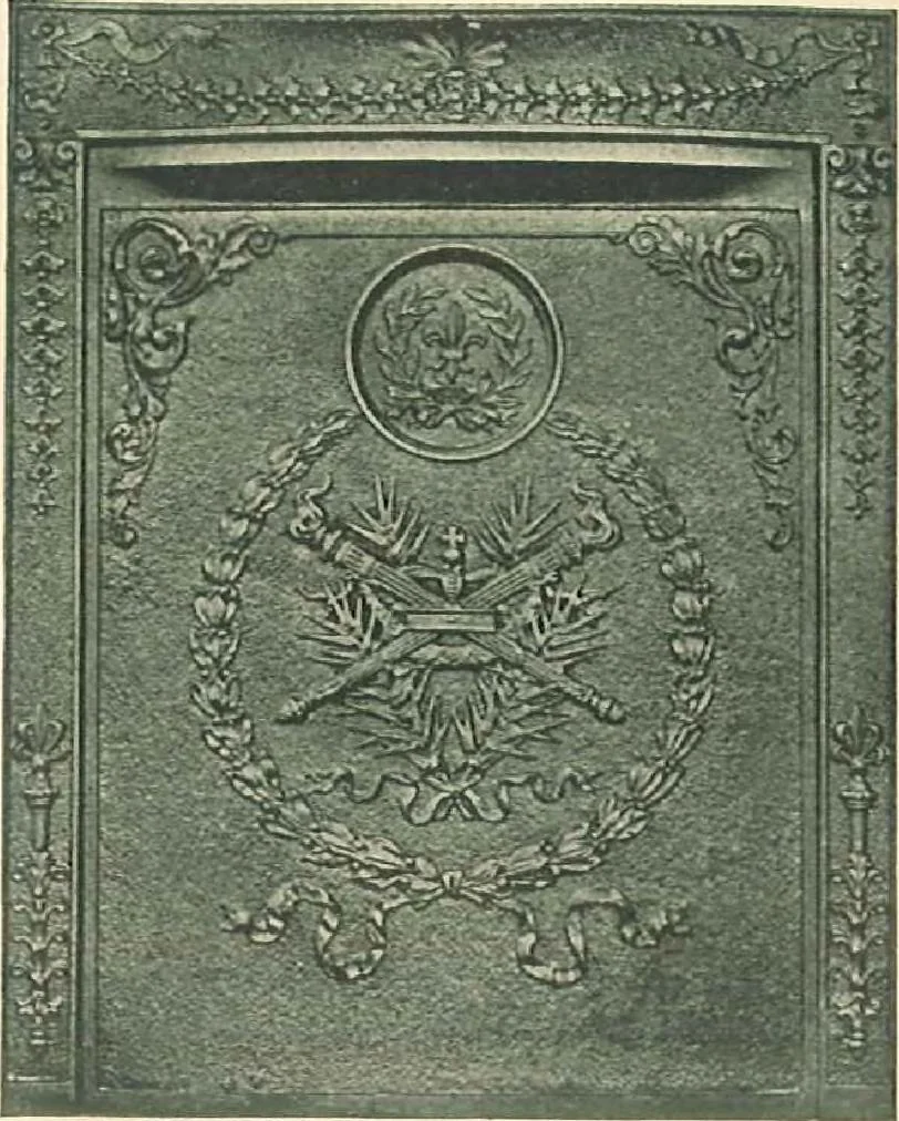 An illustration from Grates and fireplace fixtures in iron and brass, 1907, leaf 28