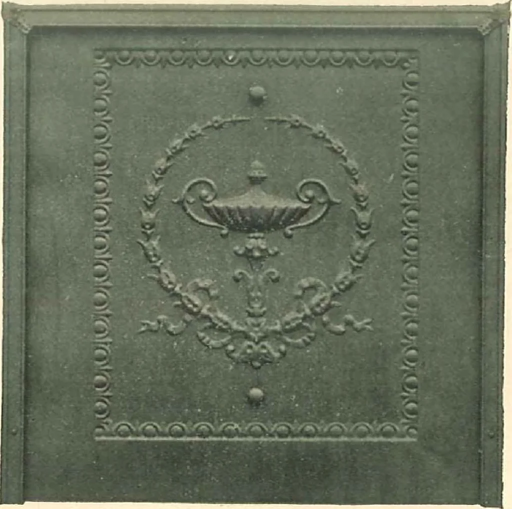 An illustration from Grates and fireplace fixtures in iron and brass, 1907, leaf 28