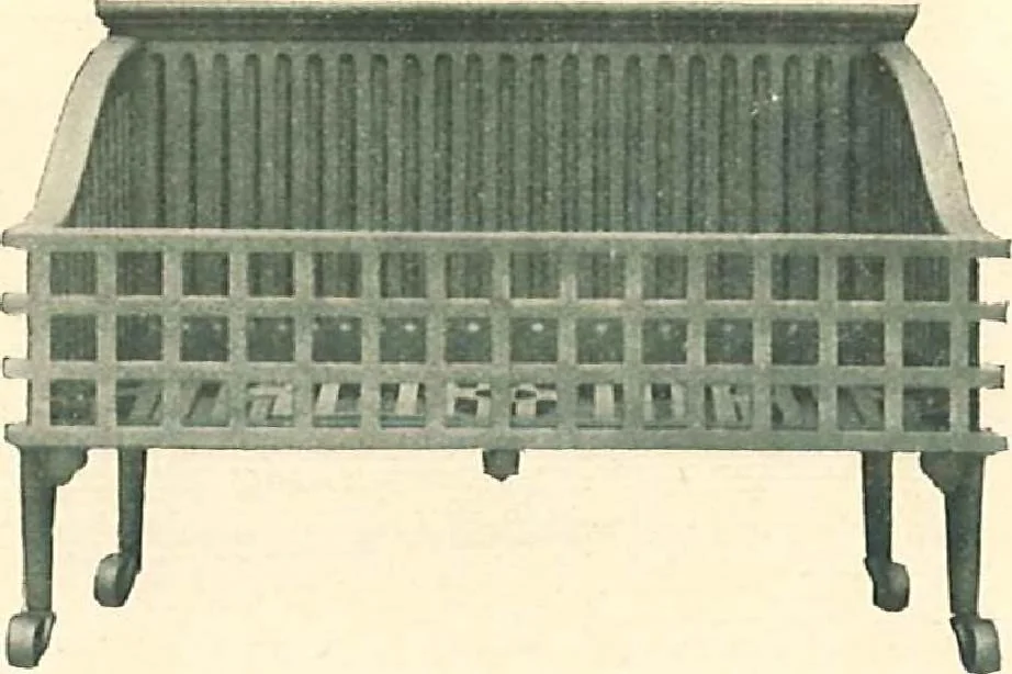 An illustration from Grates and fireplace fixtures in iron and brass, 1907, leaf 32