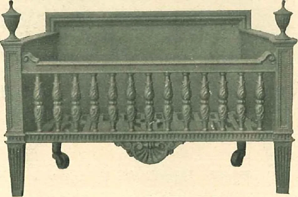 An illustration from Grates and fireplace fixtures in iron and brass, 1907, leaf 33