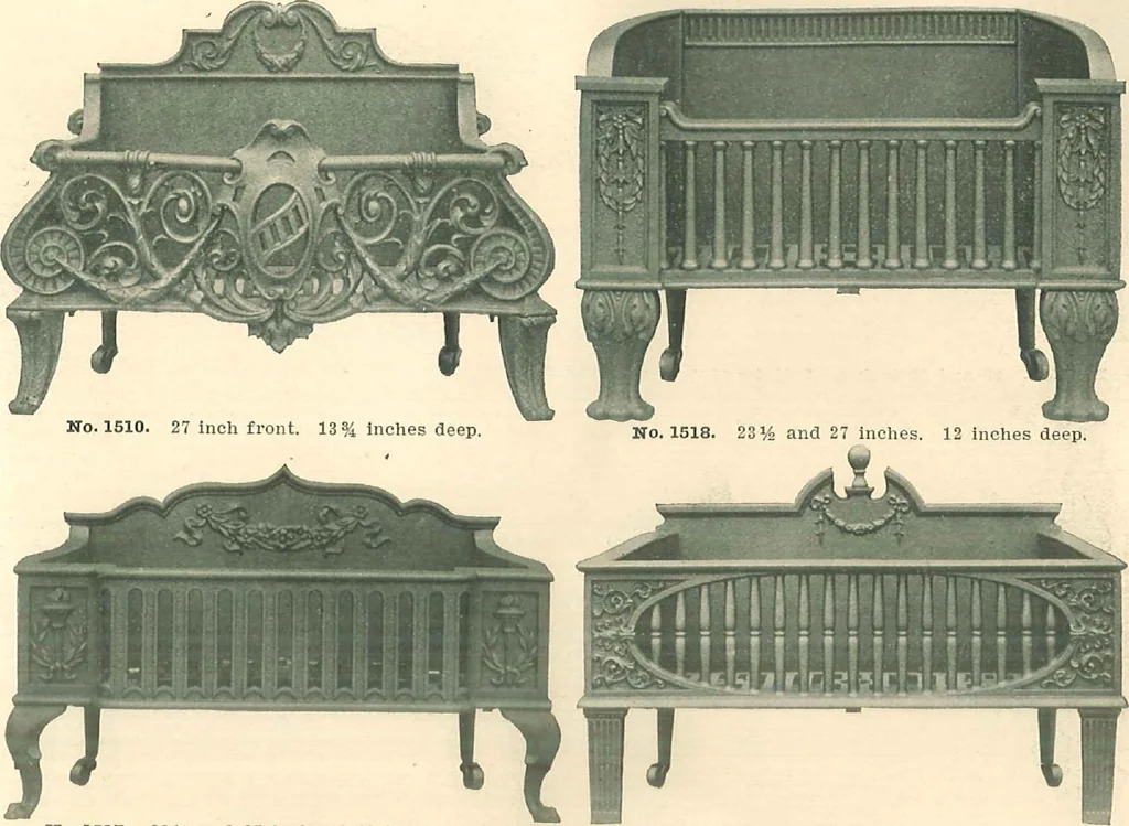An illustration from Grates and fireplace fixtures in iron and brass, 1907, leaf 34