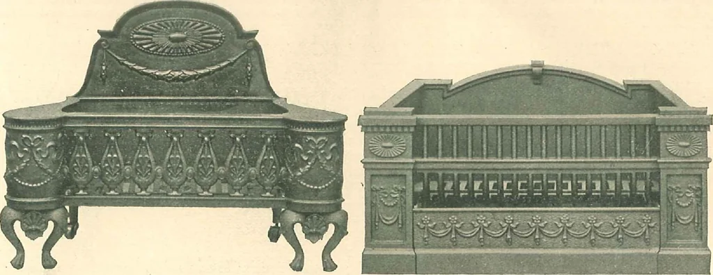 An illustration from Grates and fireplace fixtures in iron and brass, 1907, leaf 34