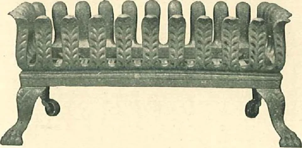 An illustration from Grates and fireplace fixtures in iron and brass, 1907, leaf 36