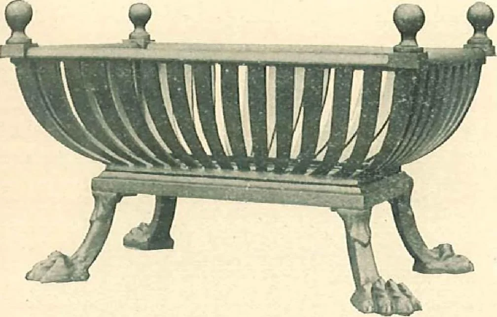 An illustration from Grates and fireplace fixtures in iron and brass, 1907, leaf 36
