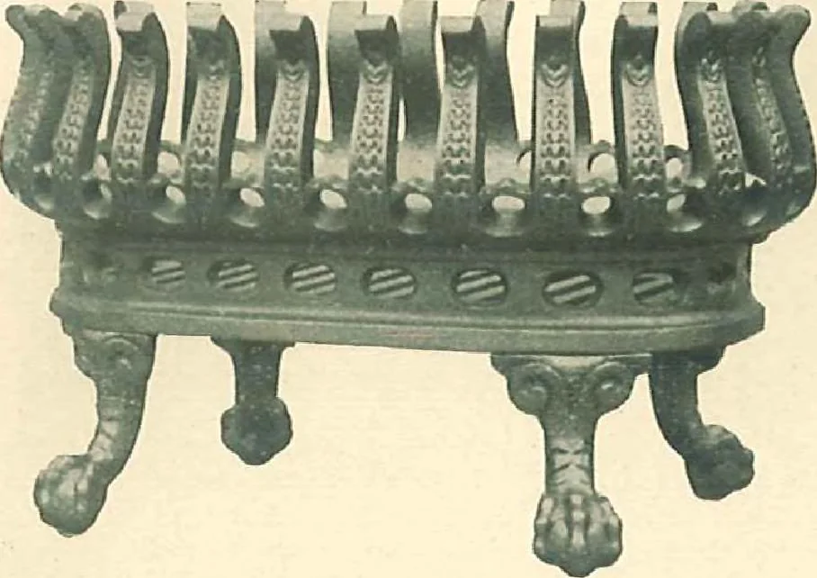 An illustration from Grates and fireplace fixtures in iron and brass, 1907, leaf 36