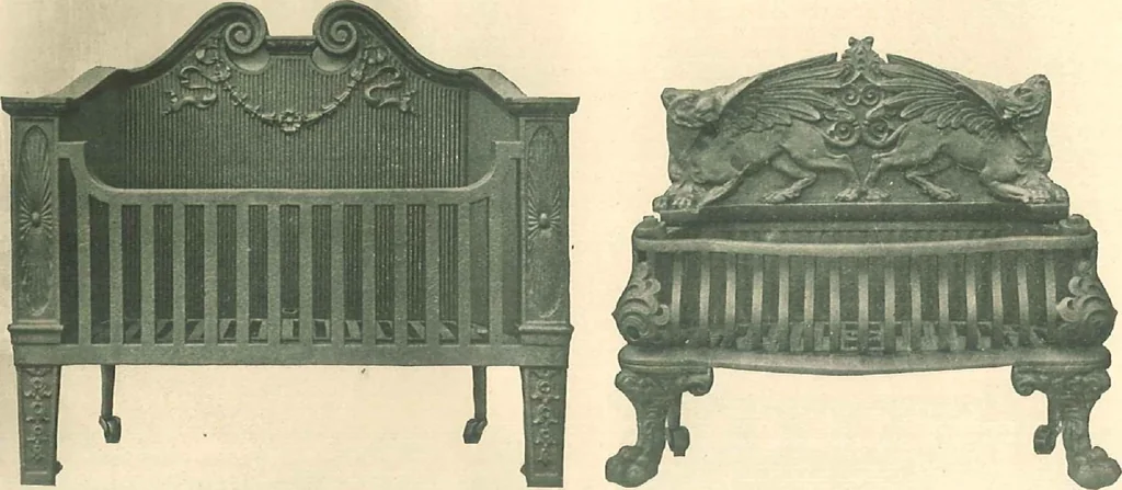 An illustration from Grates and fireplace fixtures in iron and brass, 1907, leaf 37