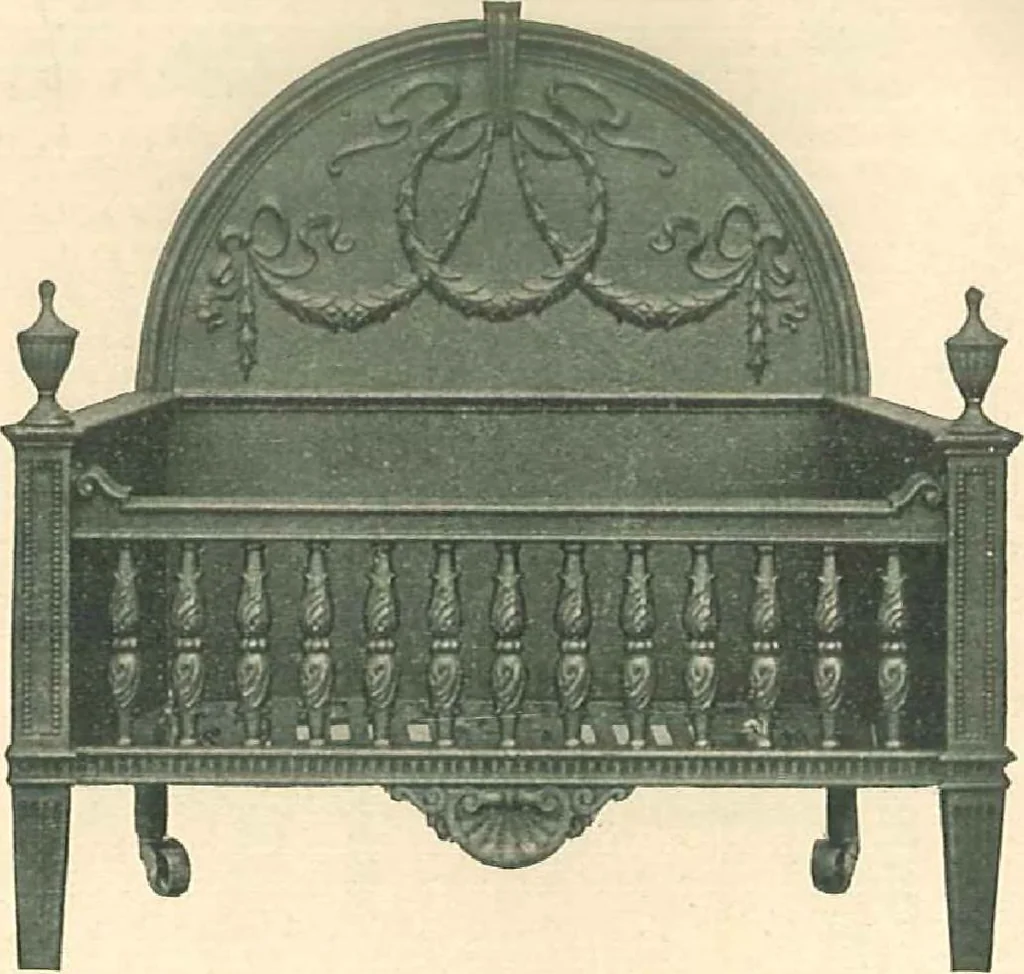 An illustration from Grates and fireplace fixtures in iron and brass, 1907, leaf 37