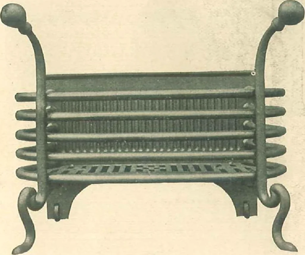 An illustration from Grates and fireplace fixtures in iron and brass, 1907, leaf 38