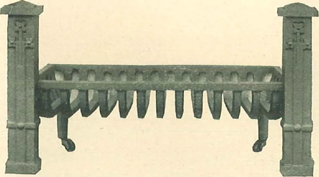 An illustration from Grates and fireplace fixtures in iron and brass, 1907, leaf 39