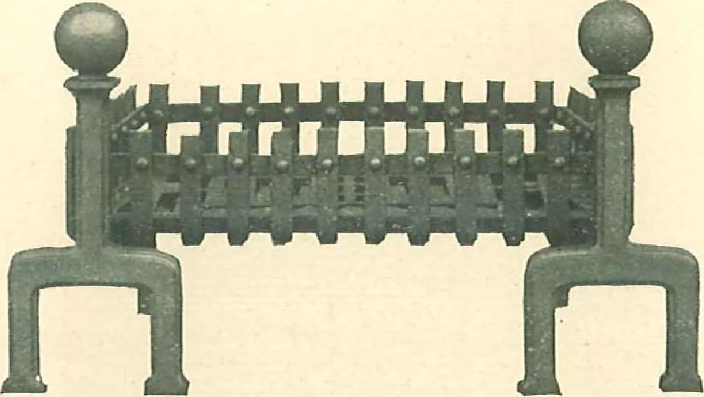 An illustration from Grates and fireplace fixtures in iron and brass, 1907, leaf 39