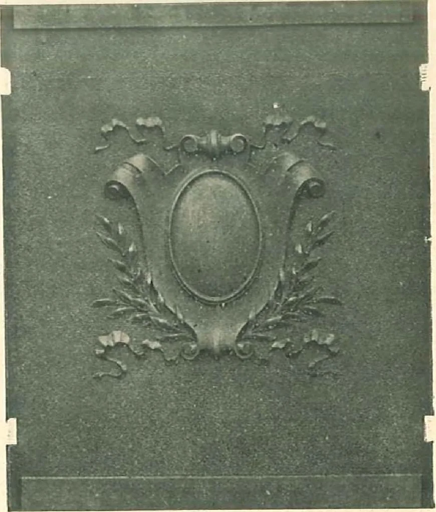 An illustration from Grates and fireplace fixtures in iron and brass, 1907, leaf 42