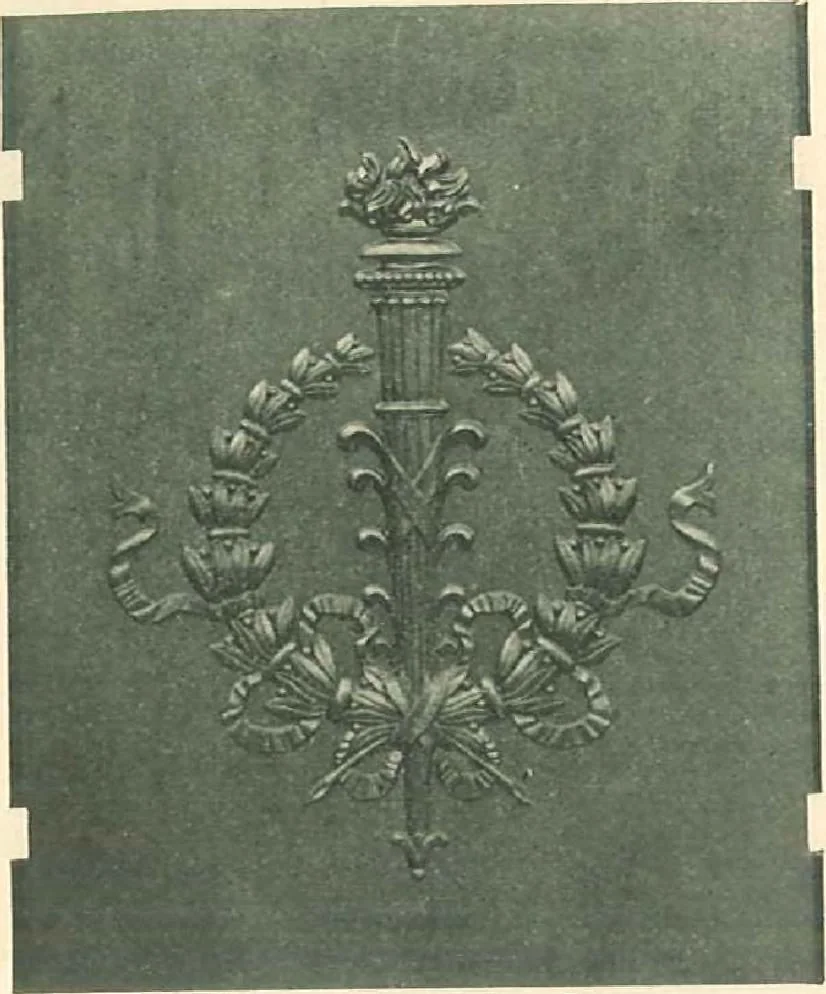 An illustration from Grates and fireplace fixtures in iron and brass, 1907, leaf 44