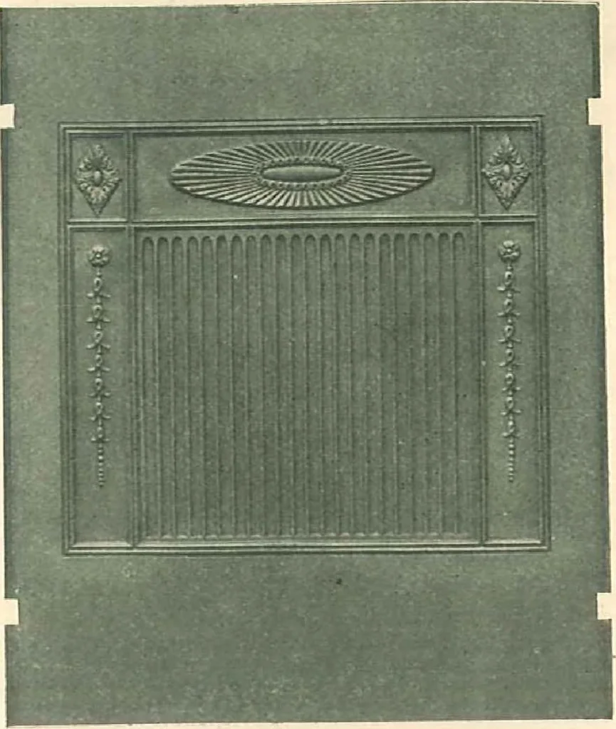 An illustration from Grates and fireplace fixtures in iron and brass, 1907, leaf 44