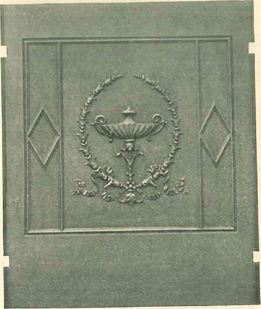 An illustration from Grates and fireplace fixtures in iron and brass, 1907, leaf 44