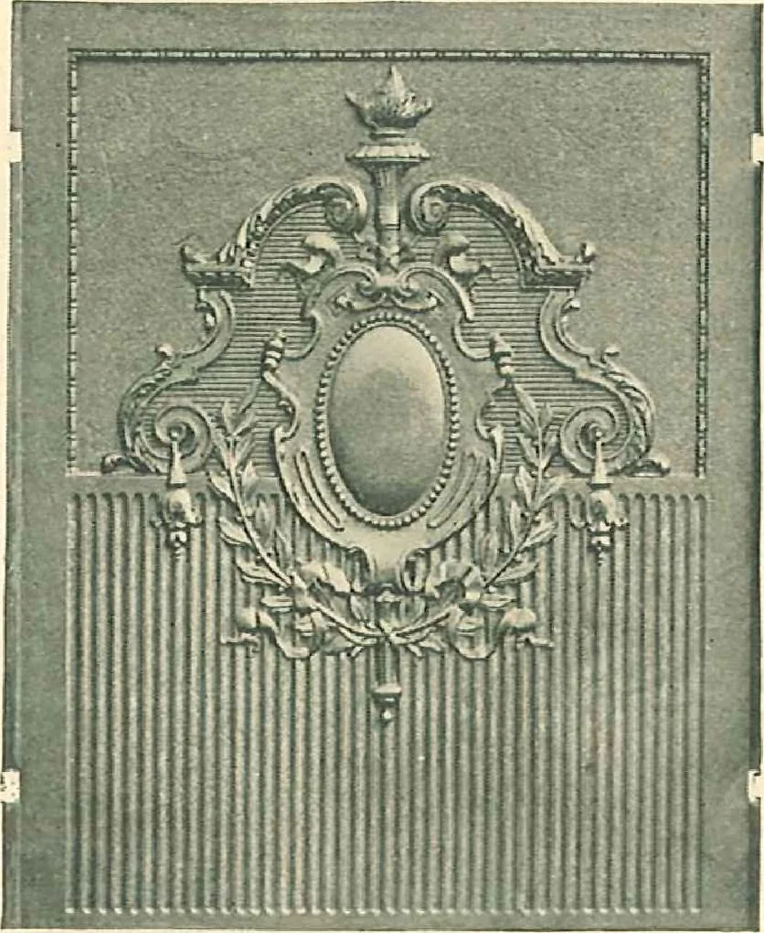 An illustration from Grates and fireplace fixtures in iron and brass, 1907, leaf 45