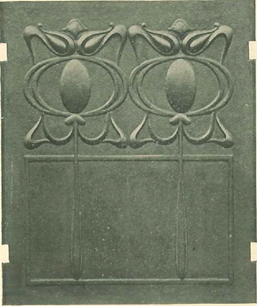 An illustration from Grates and fireplace fixtures in iron and brass, 1907, leaf 46