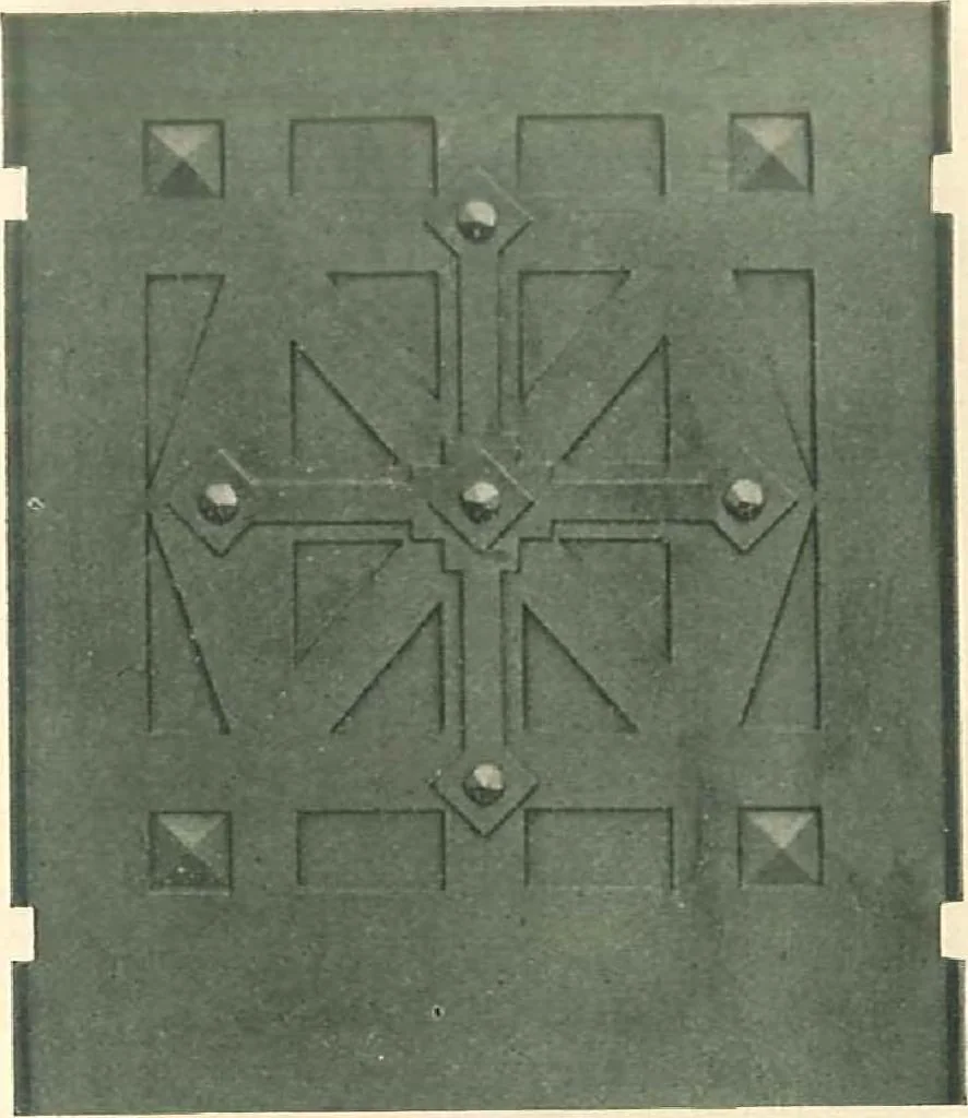 An illustration from Grates and fireplace fixtures in iron and brass, 1907, leaf 46